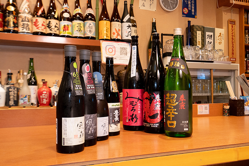 全国40種以上の日本酒を常時入荷